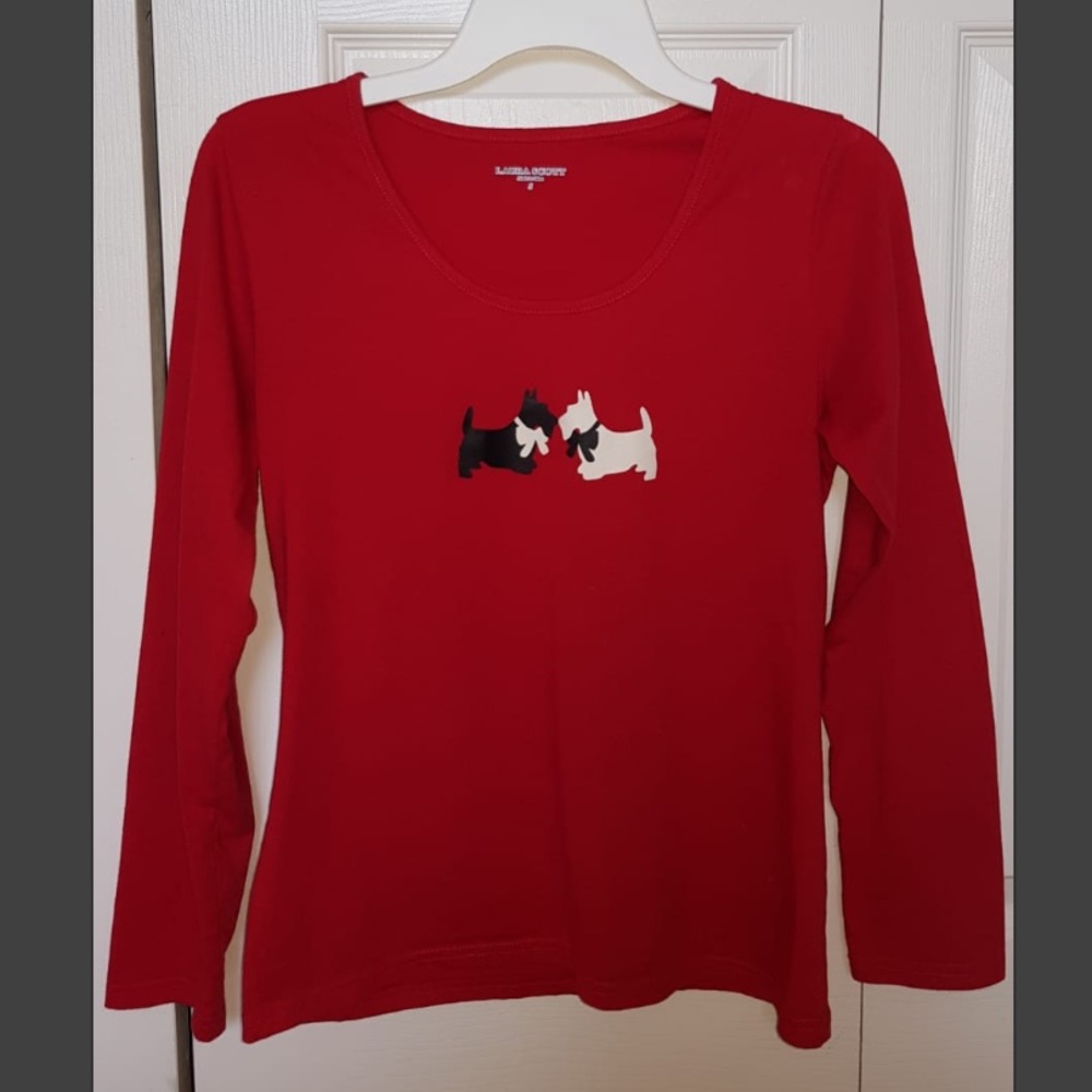 Laura Scott Red Doggy Pajama Shirt